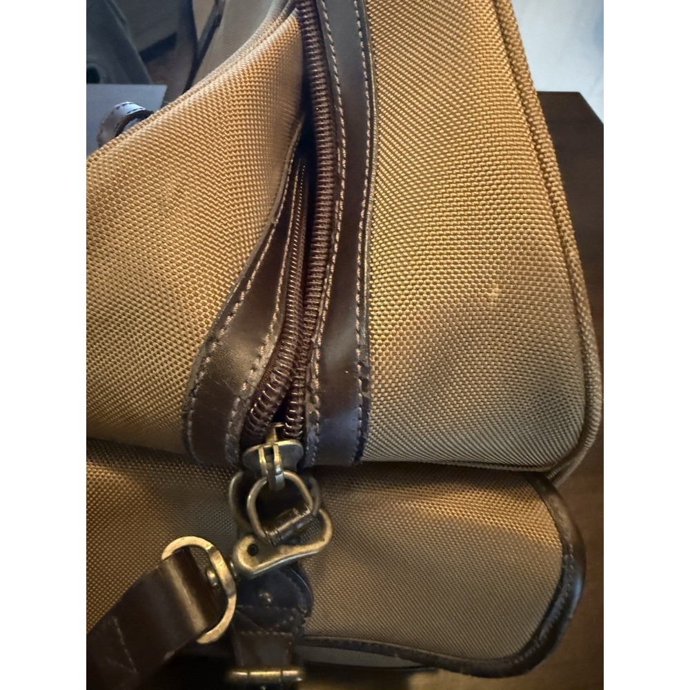 Polo Ralph Lauren Vintage Duffle/ Weekender Bag In Brown Canvas With Leather - Picture 11 of 16